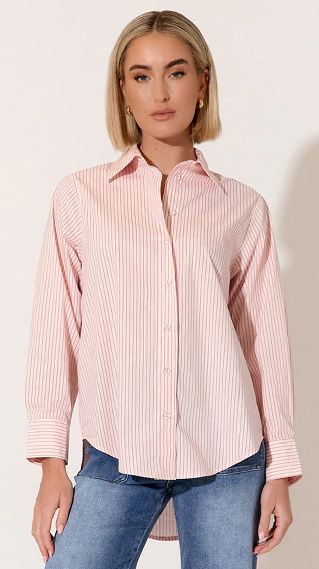 Adorne Ladies Lennon Poplin Stripe Shirt