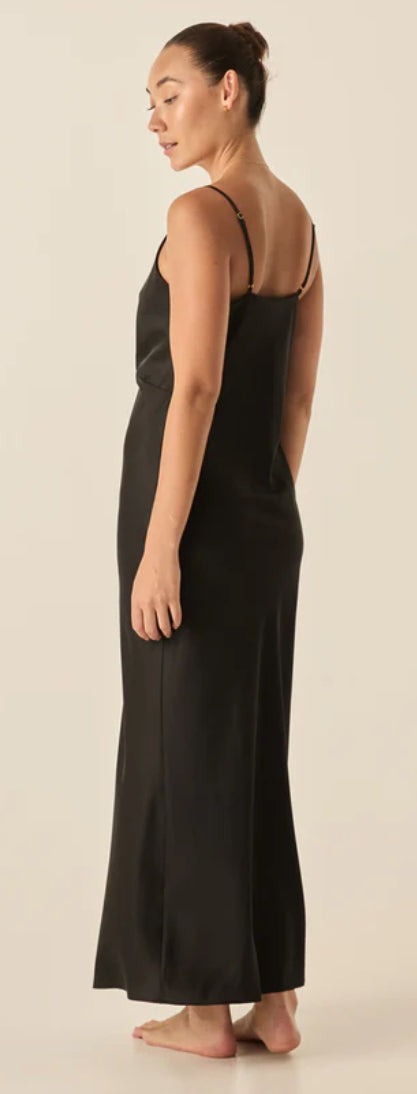 Gingerlilly Ilona Black Satin Nightie