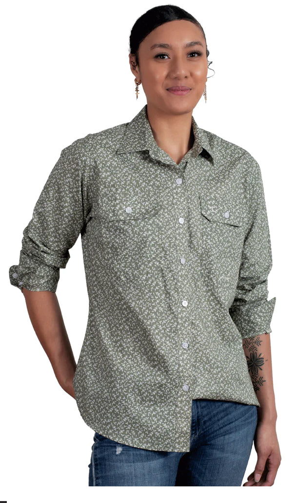 JC Women’s Abbey Full Button Print Work Shirt
