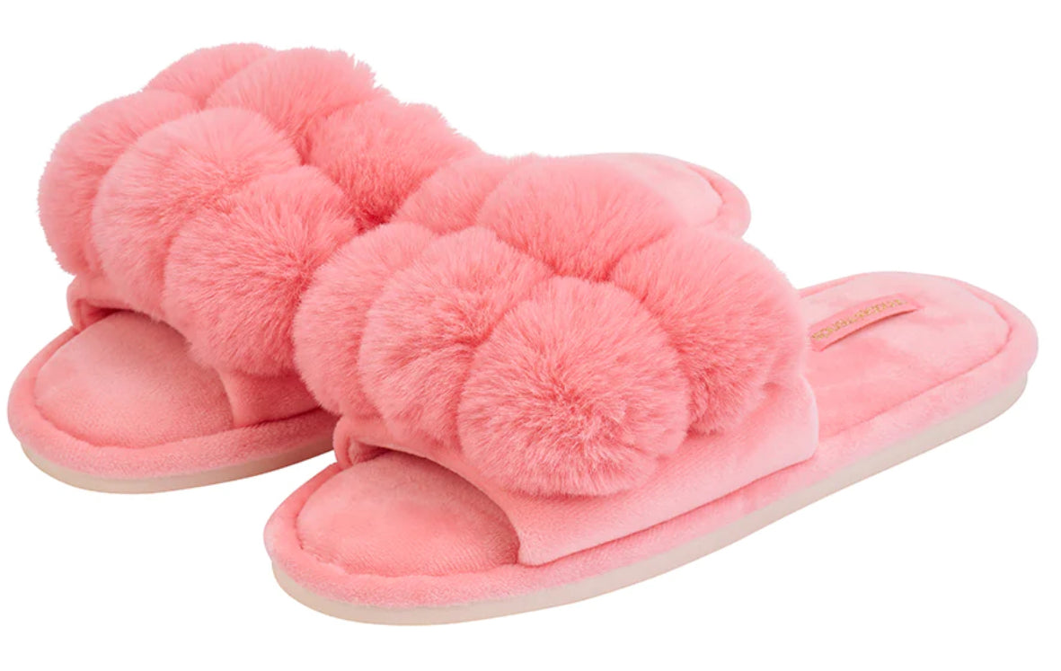 Cosy Luxe Pom Pom Slippers