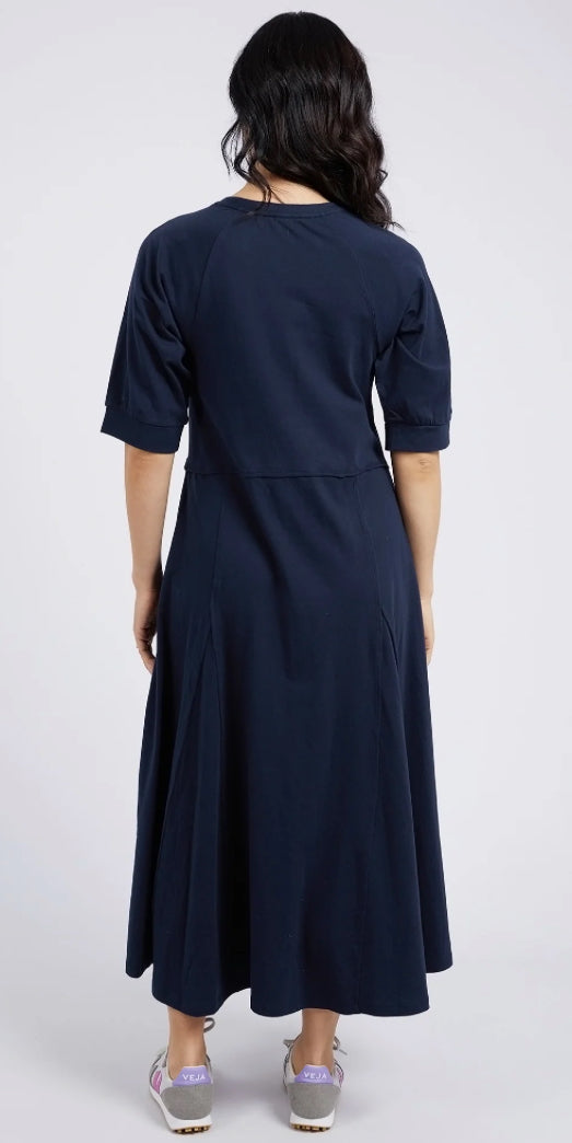 Elm Ladies York Midi Dress in Navy