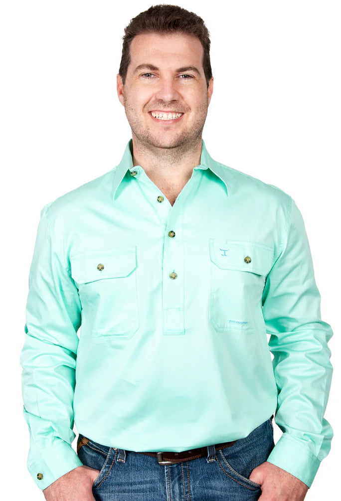 Just Country Mens Cameron Half Button Shirt 10101