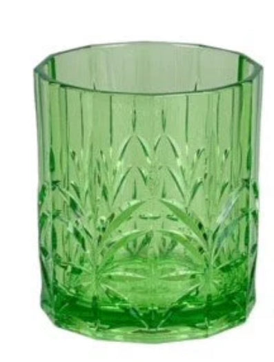Acrylic Crystal Cut Tumblers and Flutes in Jade