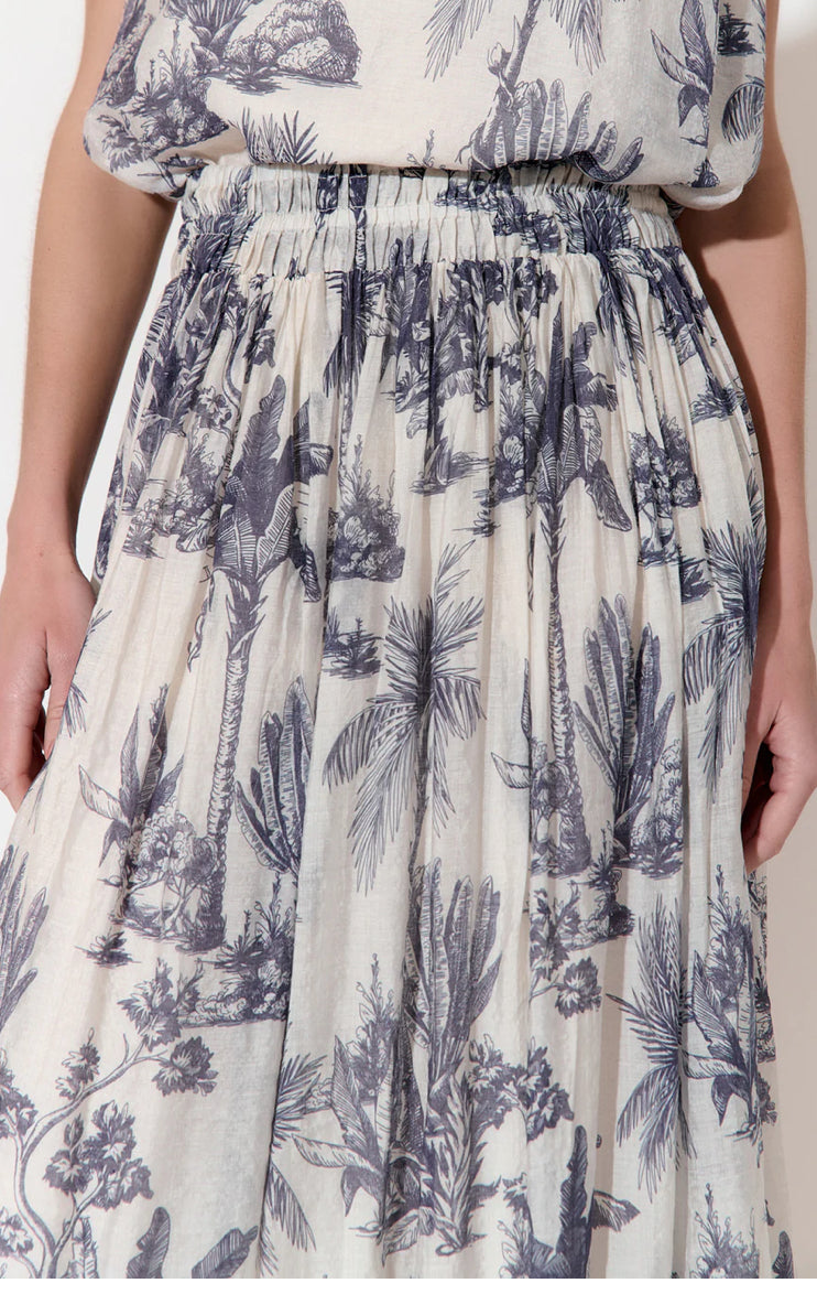 Adorne Ladies Logan Toile Print Maxi Skirt