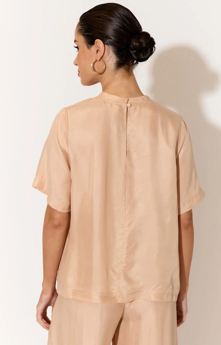 Adorne Ladies Arden Cupro Top in Camel
