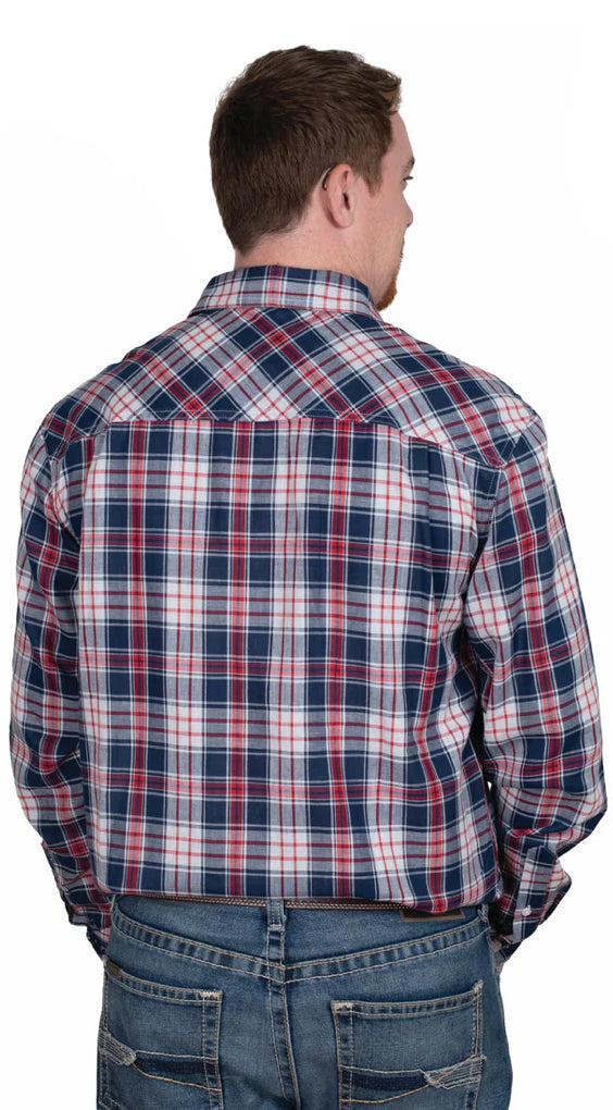 Just Country Mens Austin Shirt Chilli & Nay CheckMWLS2517
