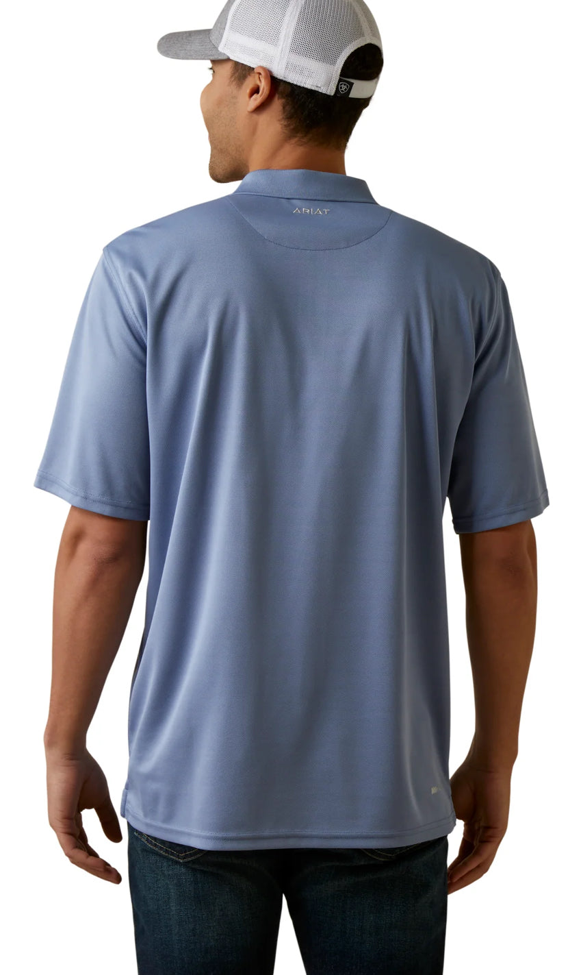 Ariat Mens TEK Polo in Aegean Blue