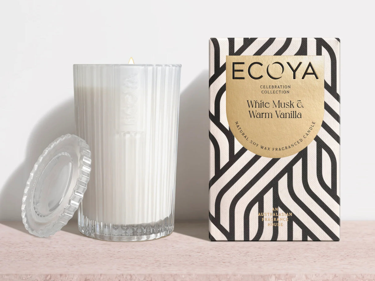 Ecoya White Musk & Warm Vanilla Celebration Collection Candle