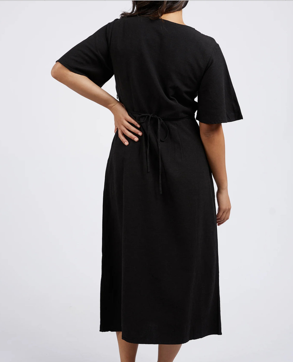 Bronte Linen Dress Black
