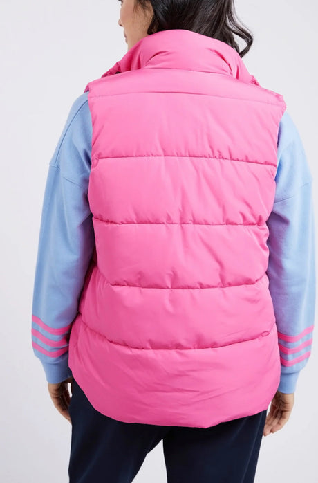 Elm Ladies Core Puffer Vest in Shocking Pink