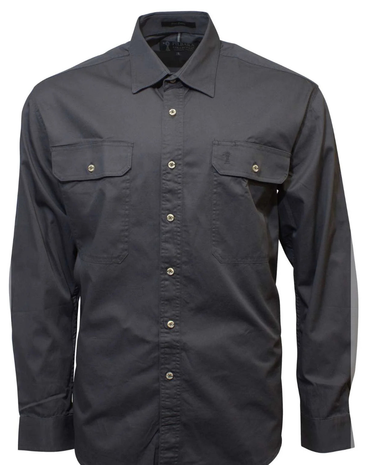 Pilbara Mens Open Front Long Sleeved Shirt RM500BT