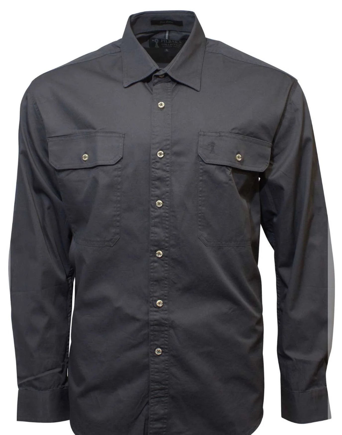 Pilbara Mens Open Front Long Sleeved Shirt RM500BT