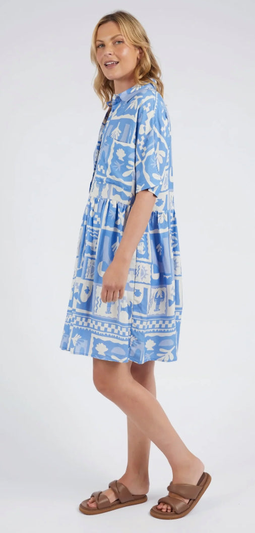 Elm Ladies Holiday Sun Dress in Cerulean