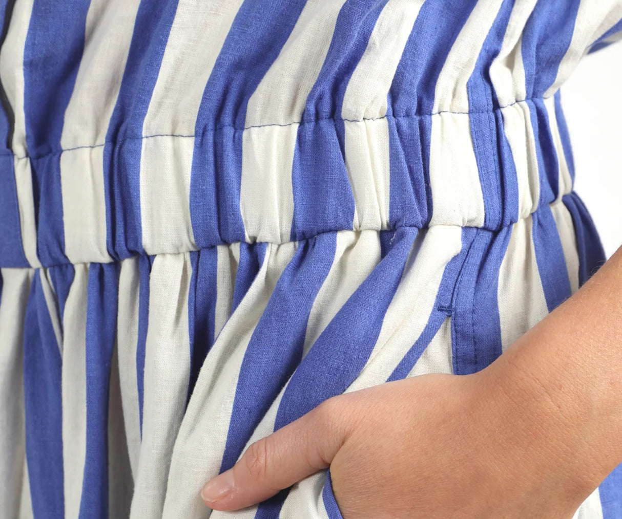 Palermo Stripe Dress Blue/Marshmallow