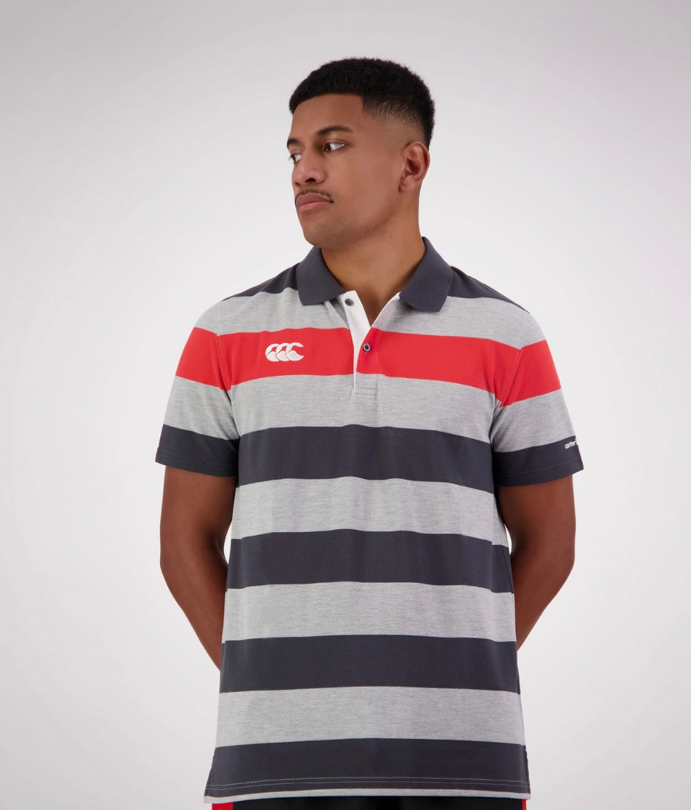 Canterbury Mens Engineered Stripe Polo Shirt
