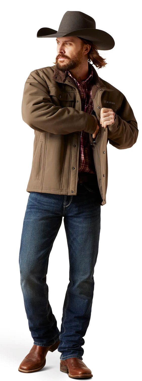 Ariat Mens Vernon Sherpa 2.0 Jacket Banyan Bark 1004657