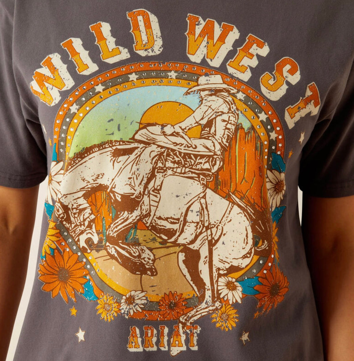 Ariat Woman’s Retro Rodeo Short Sleeved Thunderstorm Tee 10060387