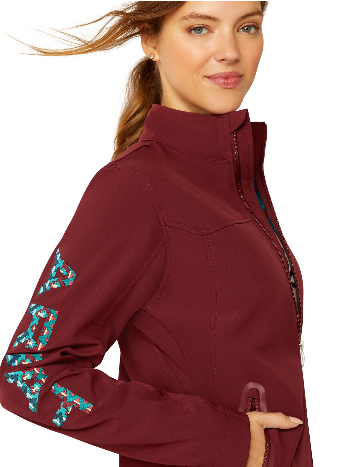 Ariat Ladies New Team Softshell Jacket Tawny Port 10046690