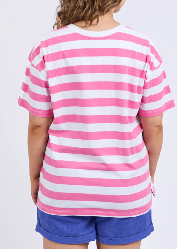 Elm Ladies Viaggio Pink Stripe Tee