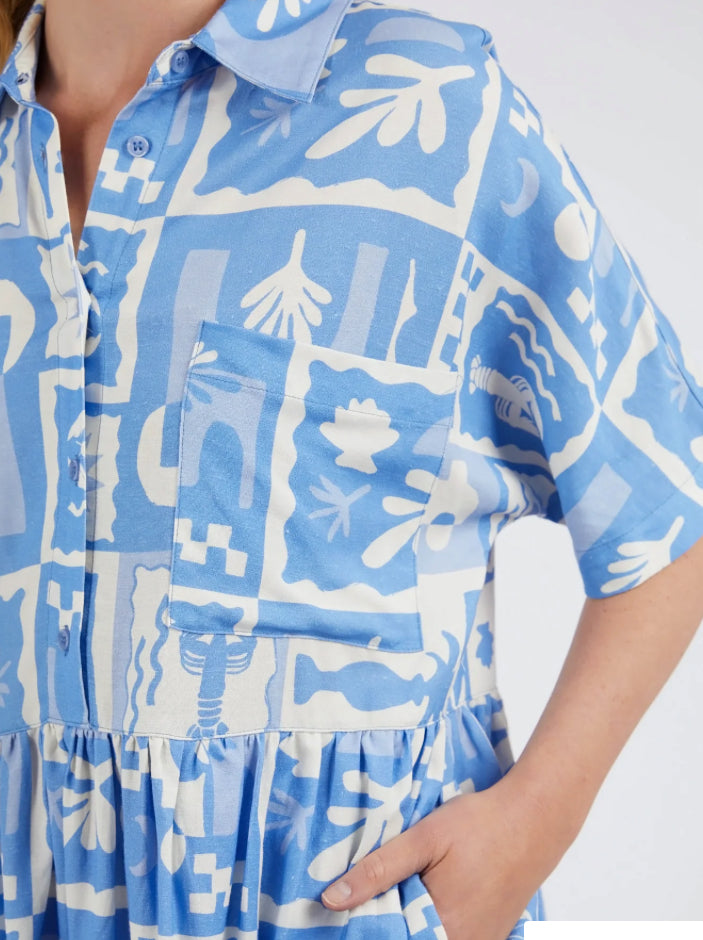 Elm Ladies Holiday Sun Dress in Cerulean