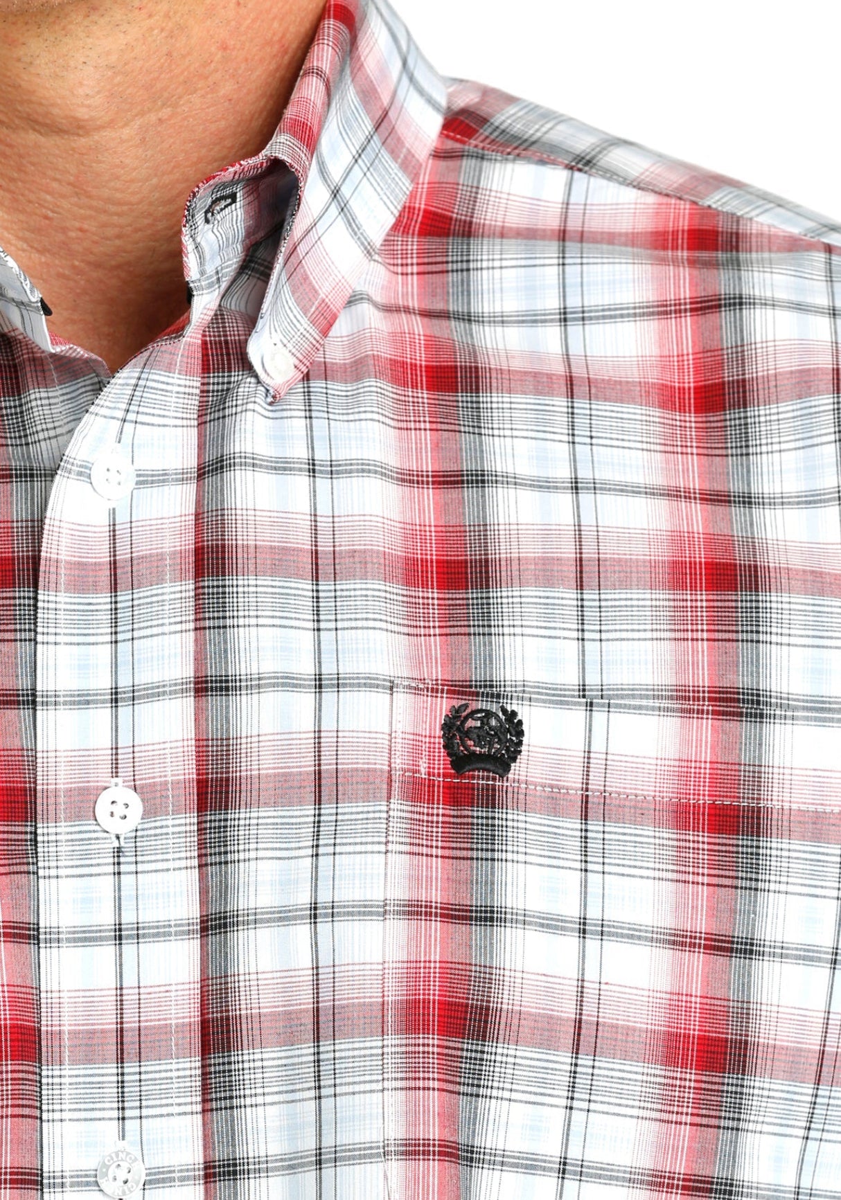 Cinch Mens Red Plaid shirt MTW1105767