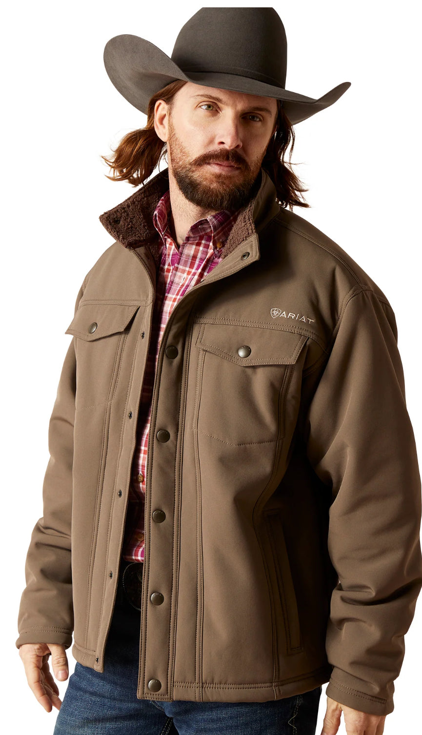 Ariat Mens Vernon Sherpa 2.0 Jacket Banyan Bark 1004657