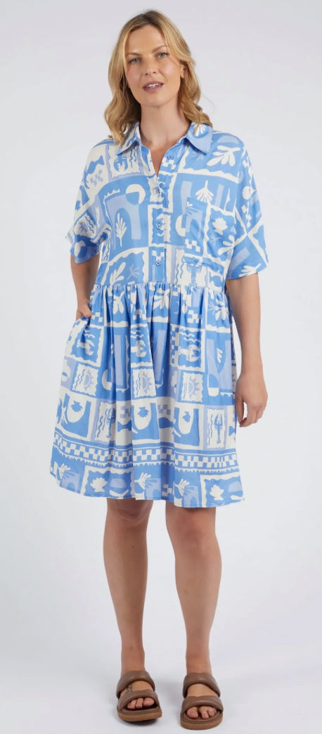 Elm Ladies Holiday Sun Dress in Cerulean