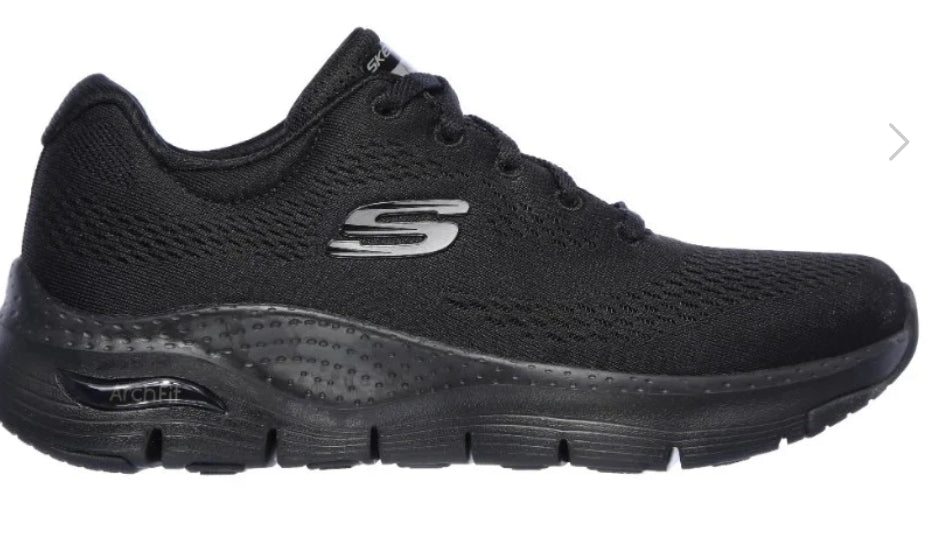 Skechers Ladies Arch Fit Big Appeal Black Sandshoe