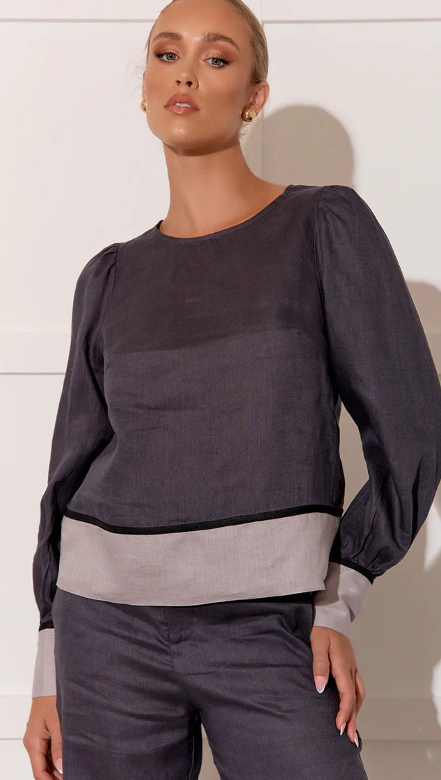 Adorne Ladies Hannah Contrast Shirt