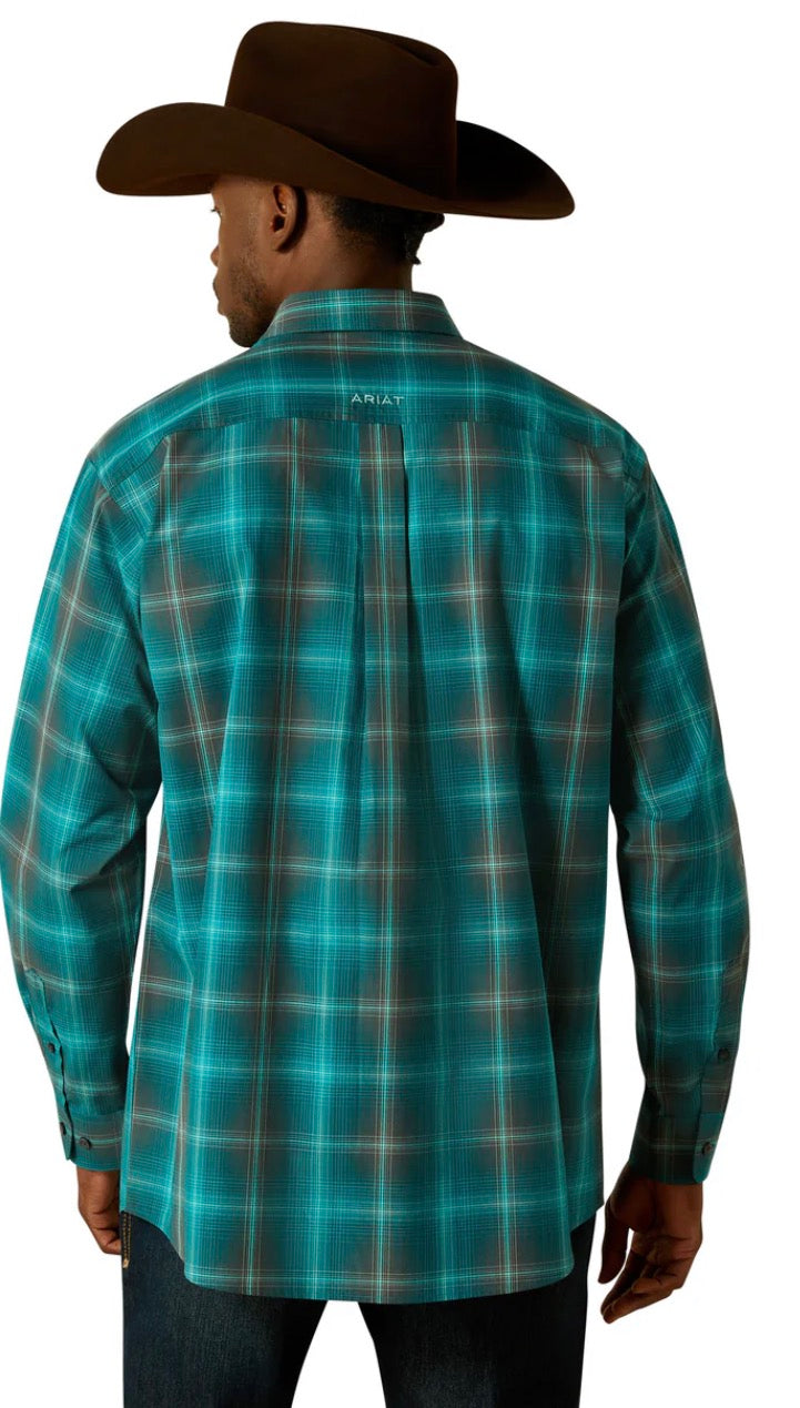 Ariat Mens Pro Series Bear L/S Shirt Dark Teal 10062177