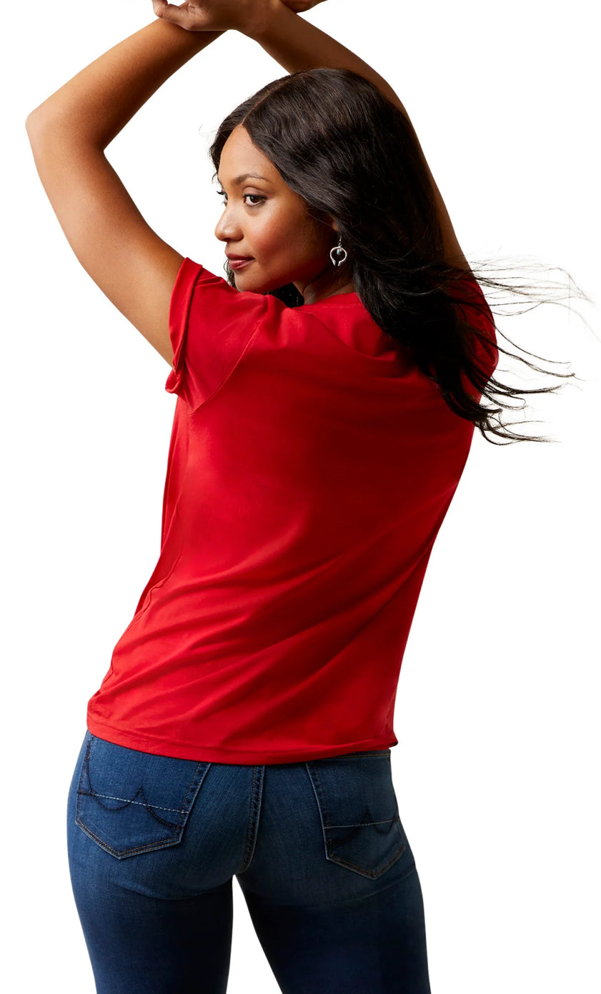 Ariat Ladies Flower Cow Tee 10045086