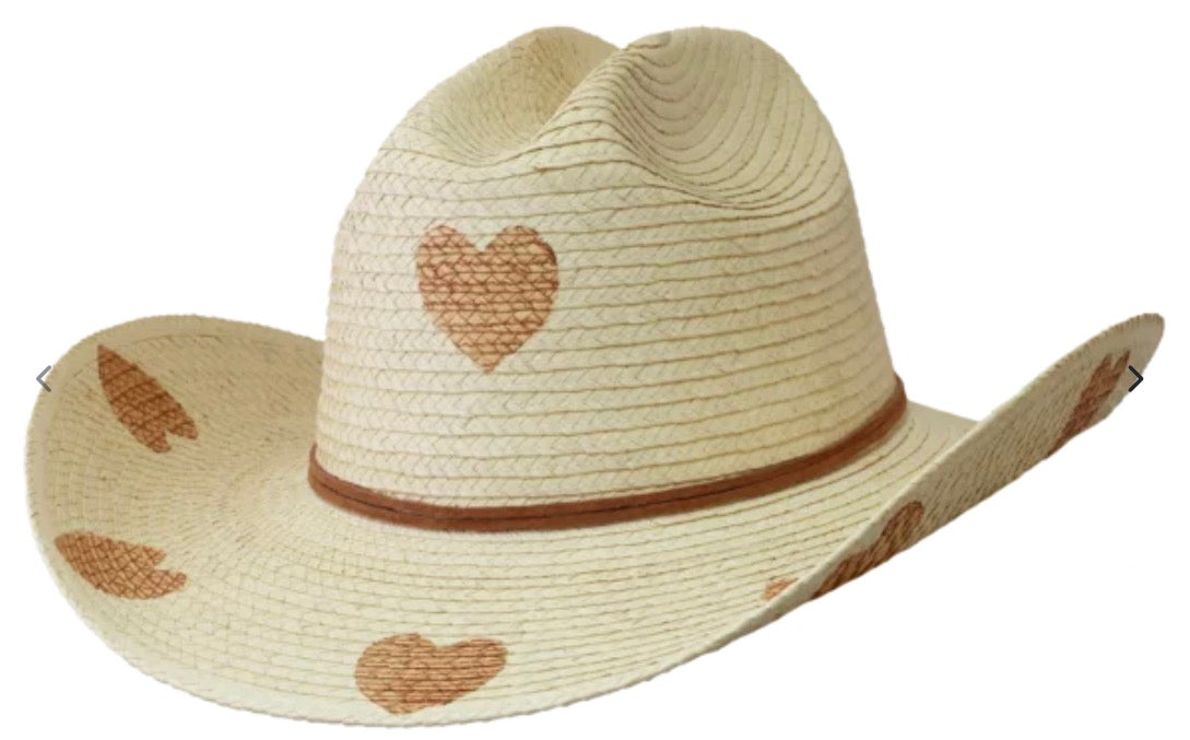 Sunbody Kids Cattleman Hat with Hearts