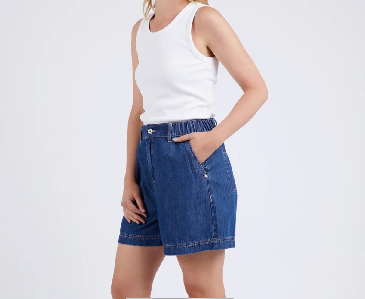 Matilda Denim Short Dark Blue