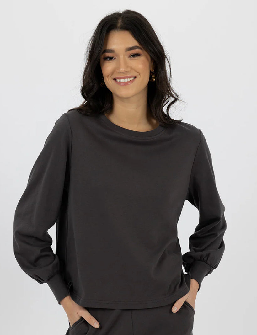 Humidity Ladies Josie Top in Charcoal