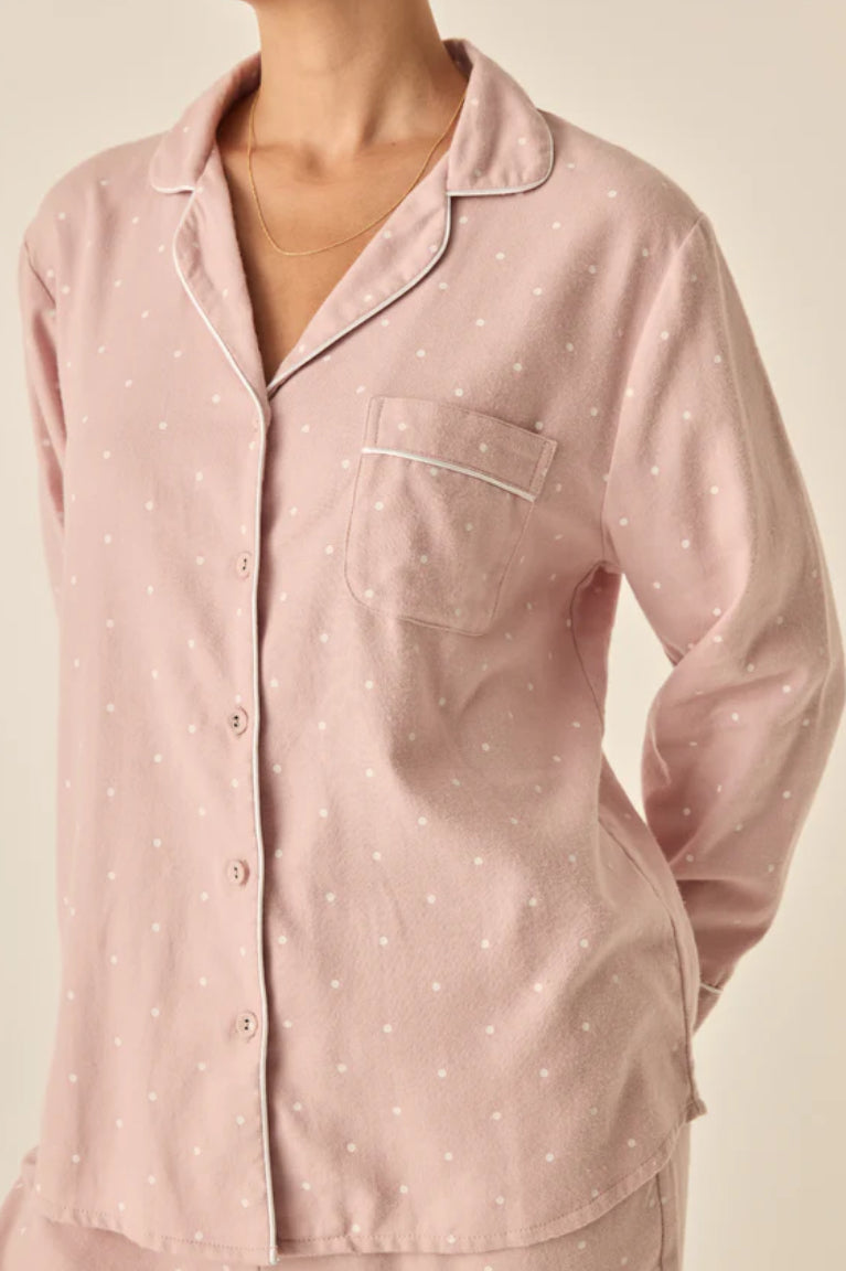 Gingerlilly Alessia Pink Spot Cotton PJ Set