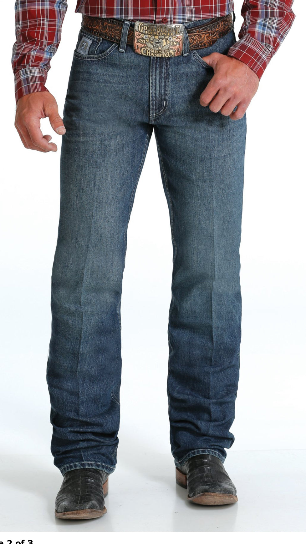 Cinch Mens Sliver Label Jeans - Dark Stone Wash MB98034020