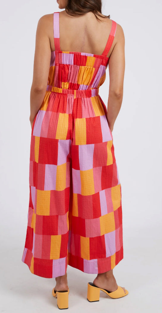 Elm Ladies Soleil Check Jumpsuit