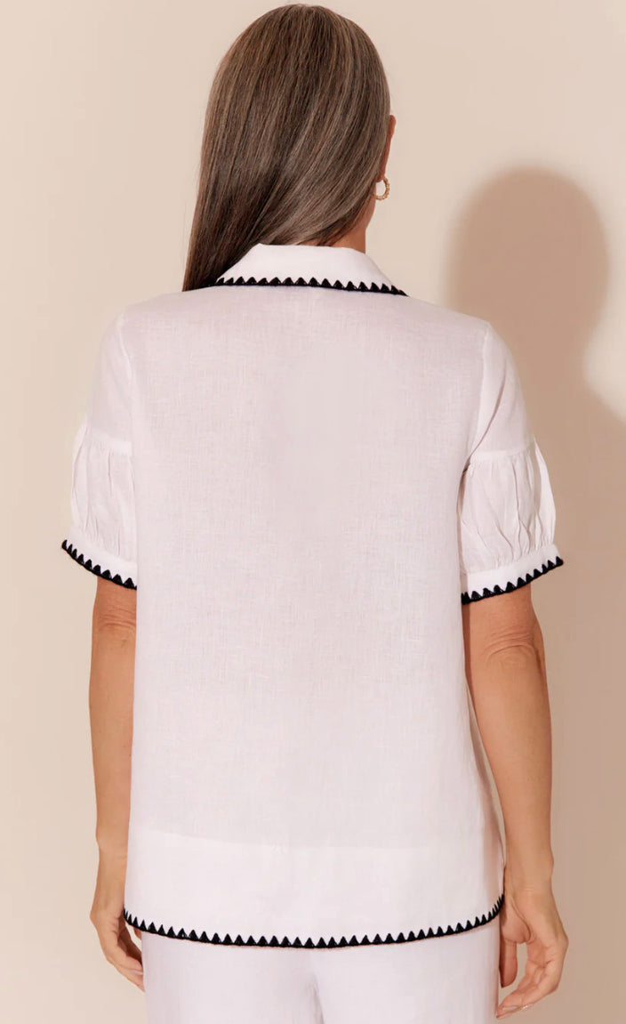 Adorne Ladies Ebony Stitch Edge Shirt