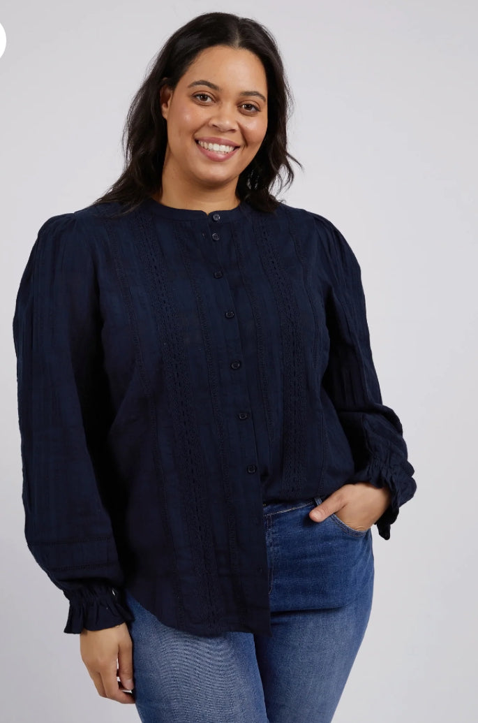 Elm Ladies Fennel Shirt in Navy