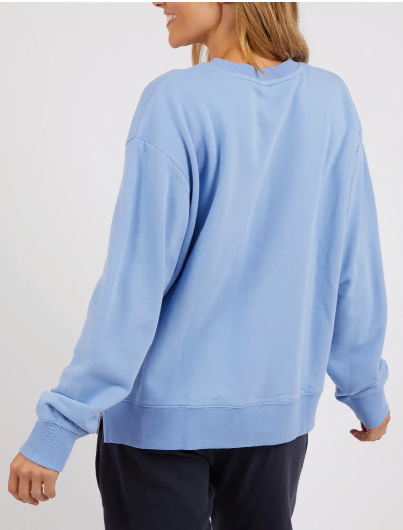 Elm Ladies Appliqué Sweat in Hydrangea