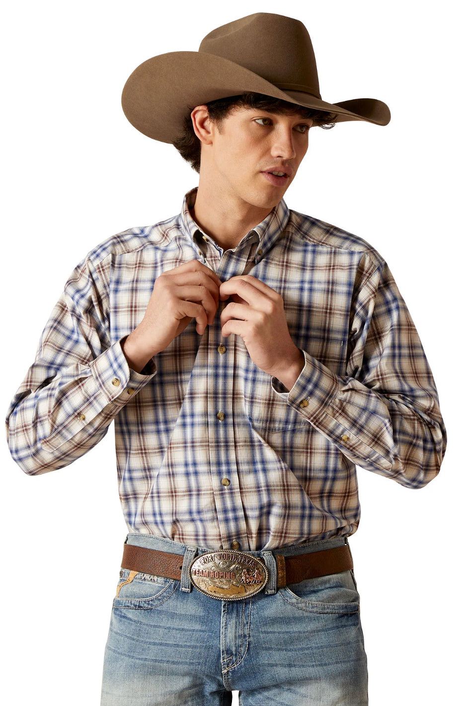 Ariat Mens Pro Series Baylor Classic L/S Shirt White