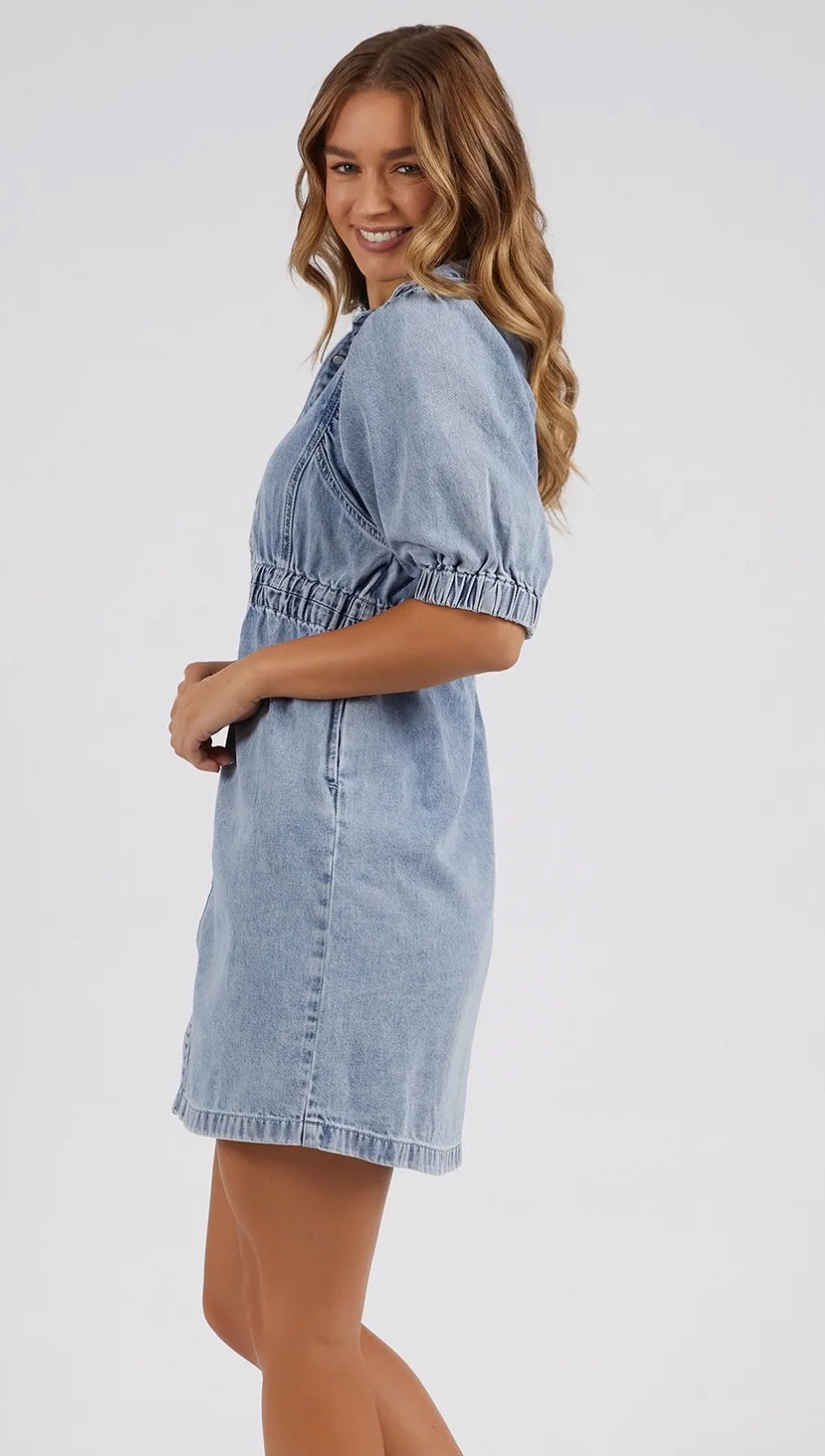 Foxwood Vivian Washed Denim Dress