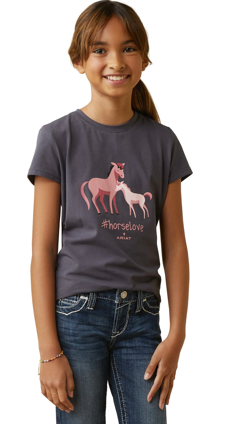 Ariat Girls Cuteness SS T-Shirt in Periscope