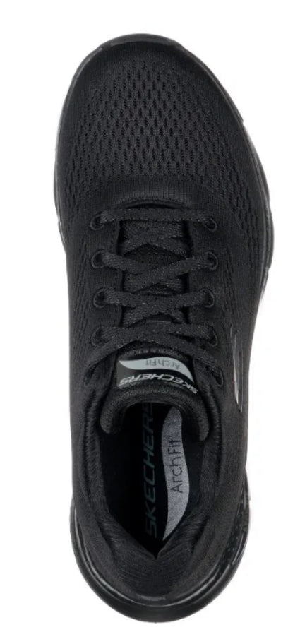 Skechers Ladies Arch Fit Big Appeal Black Sandshoe