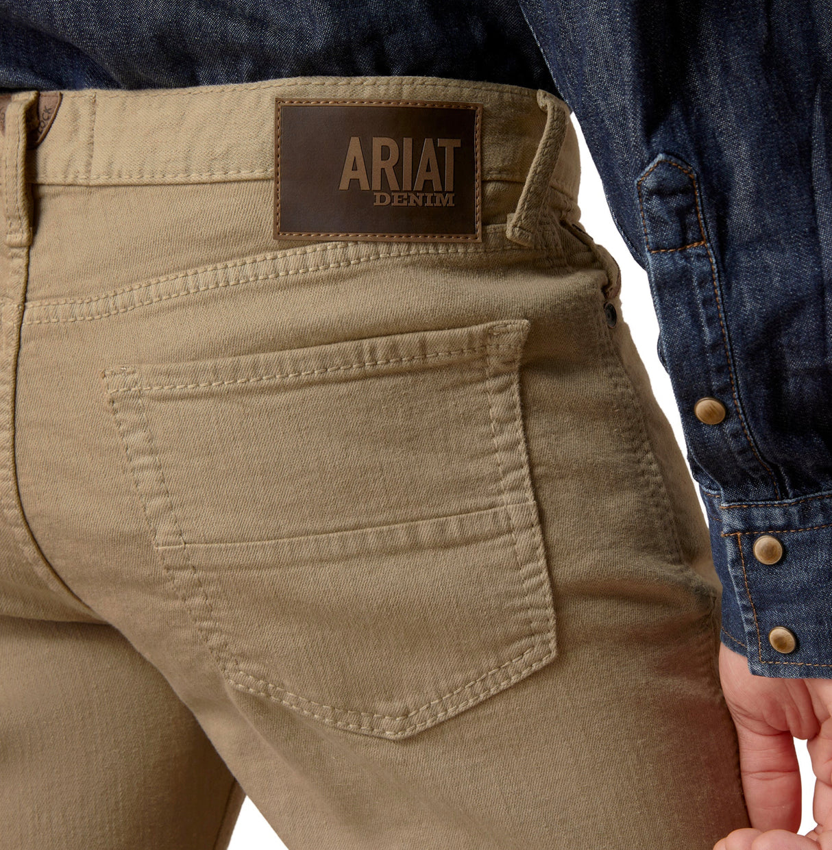 Ariat Mens M7 Slim Fit Straight Leg Dark Khaki Jeans 10044369