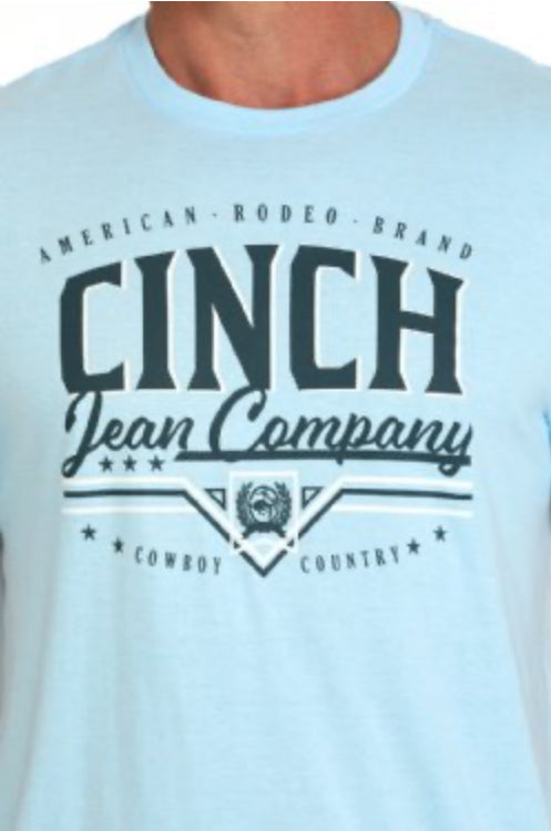 Cinch Mens Jean Company T-Shirt - Light Blue - MTT1690673
