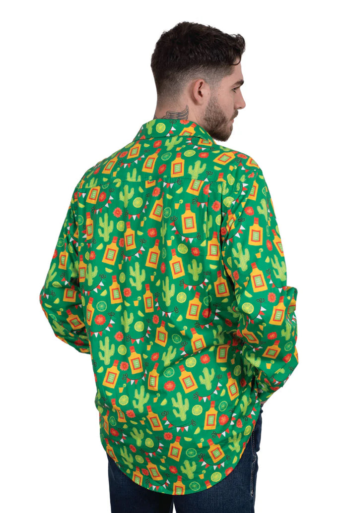 Austin Long Sleeve Full Button WorkShirt Green Cactus