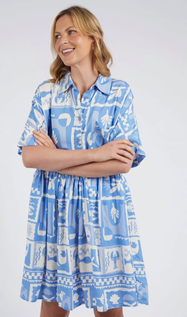 Elm Ladies Holiday Sun Dress in Cerulean