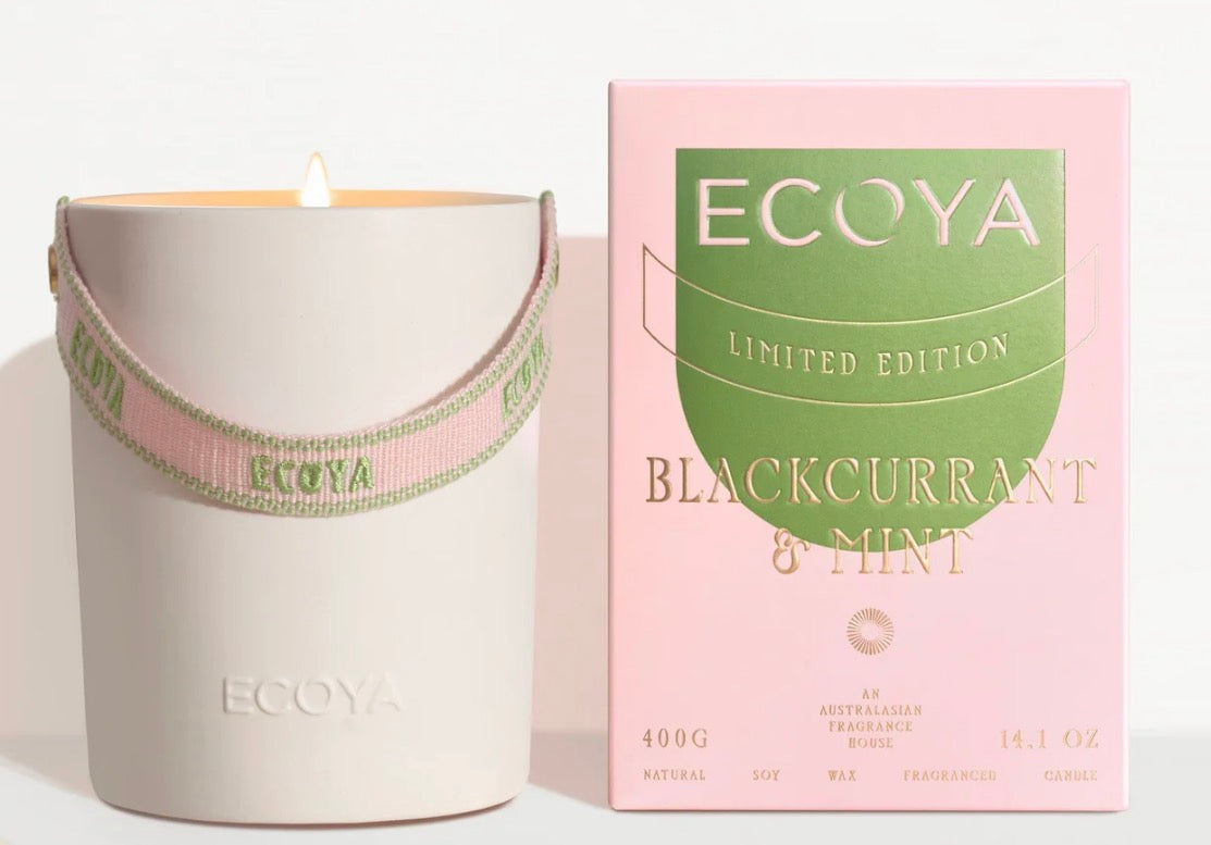 Ecoya Limited Edition 400g Soy Wax Ceramic Candle in 3 great Fragrances.