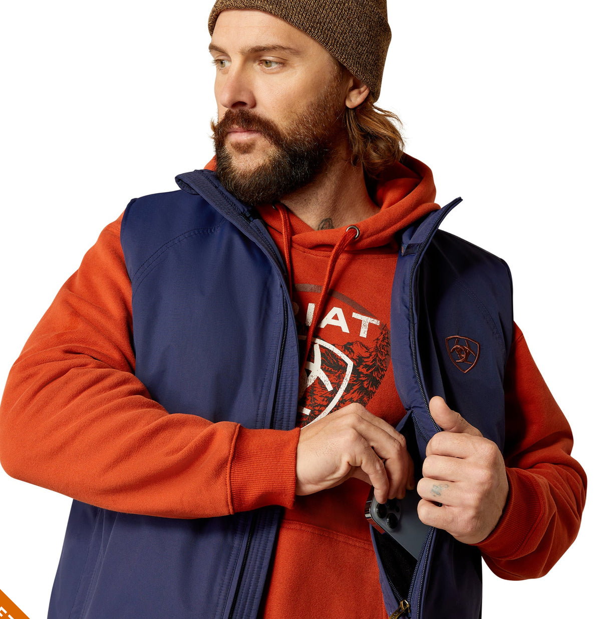 Ariat Mens Team Logo Insulated Vest - Medieval Blue - 10052819